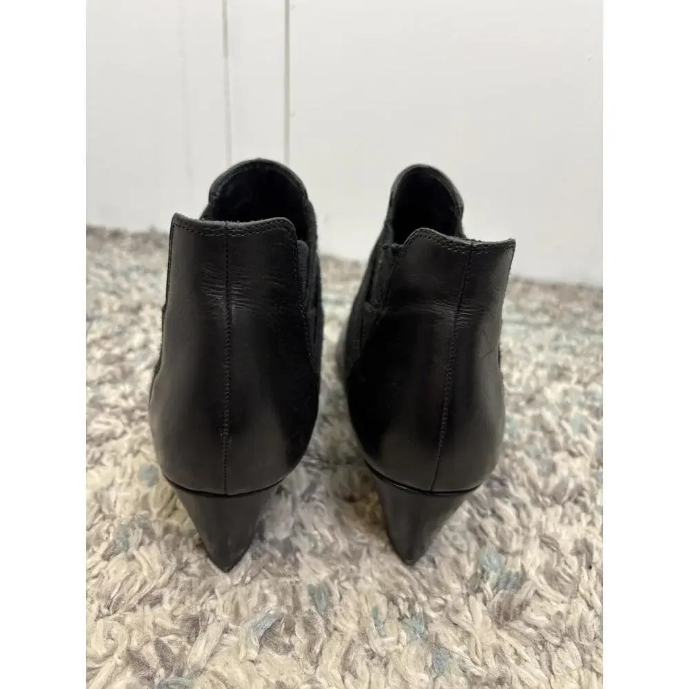 Via Spiga Boots Womens 9.5 Pull On Chelsea Wedge Leather Staple Quiet Luxury
